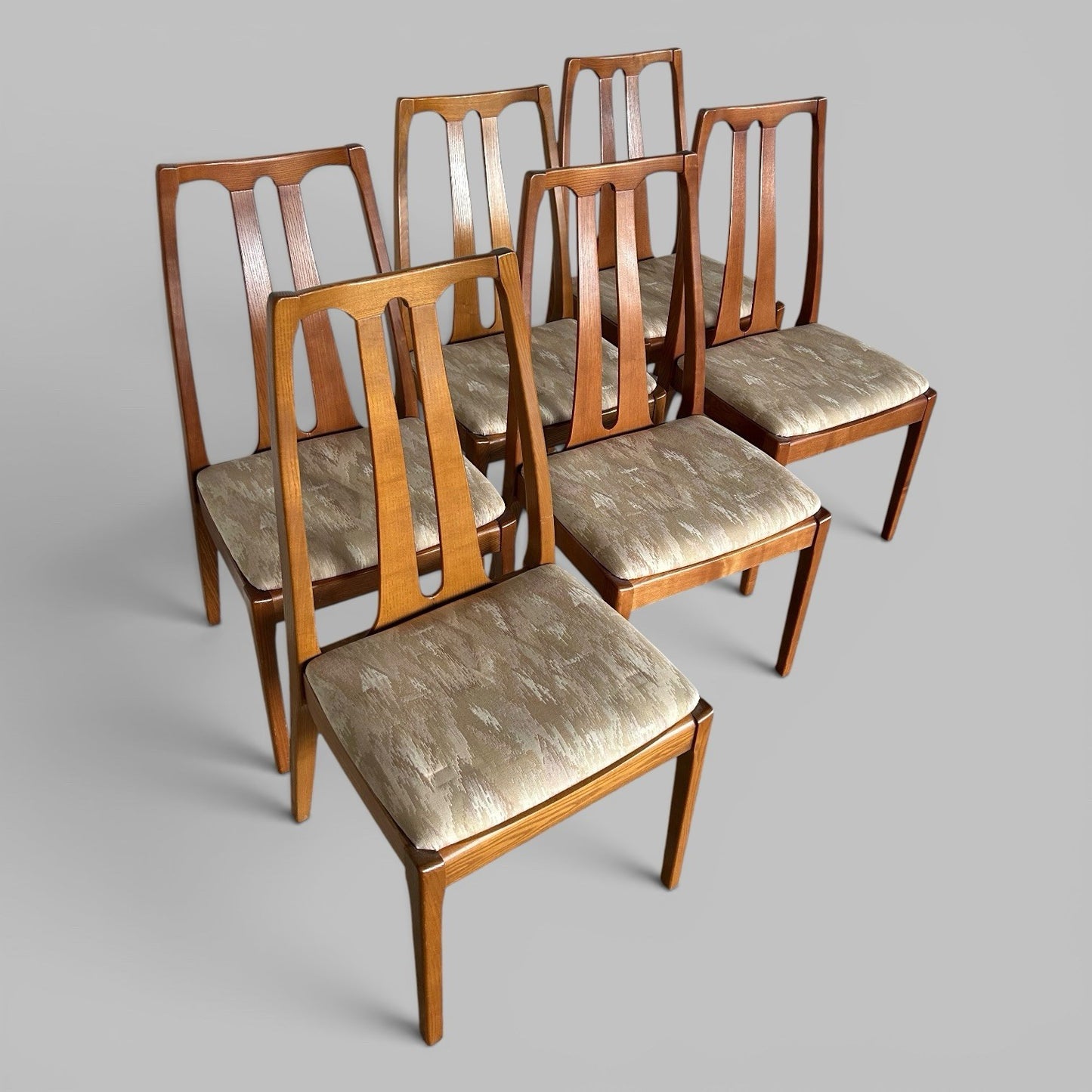 Vintage Parker Knoll Solid Teak Dining Chairs – Set of Four
