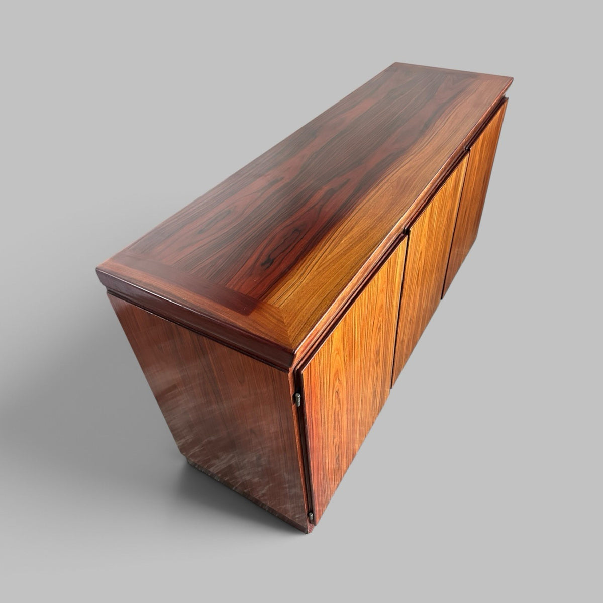 Mid Century Danish Rosewood Three Door Sideboard by Skovby