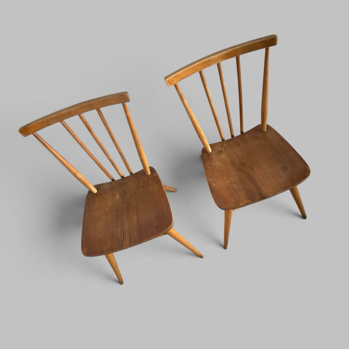 Pair of 1960s Ercol Model 391 Windsor Dining Chairs