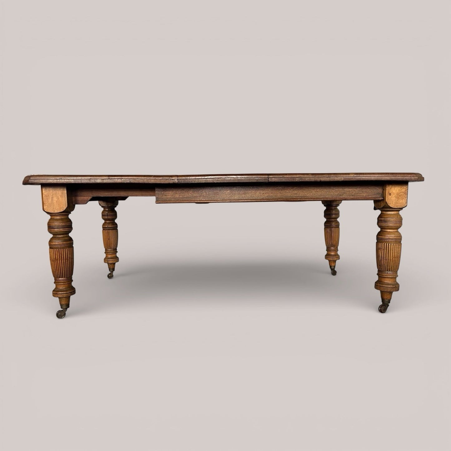 Antique Solid Oak Wind Out Extending Dining Table by Joseph Fitter