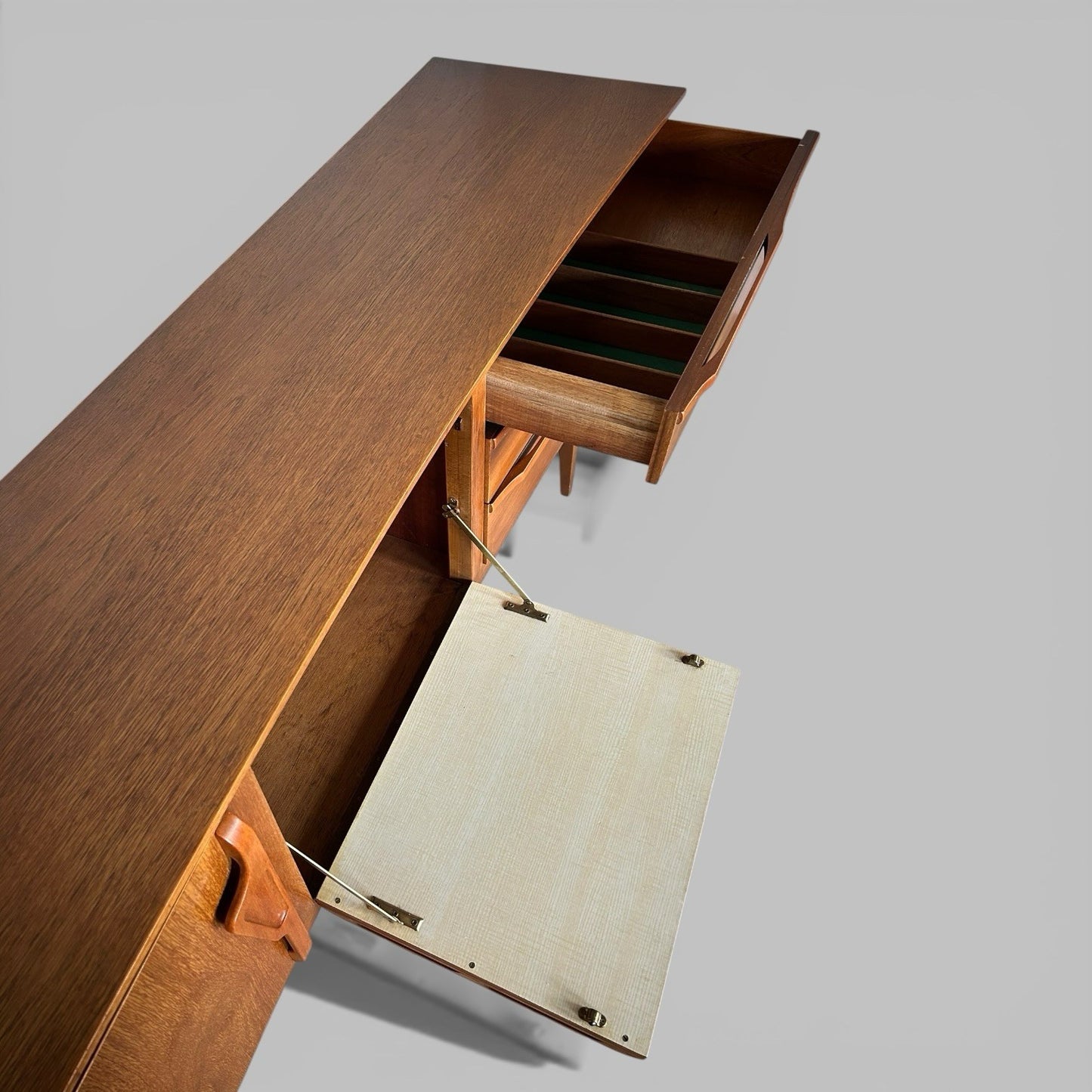 Beautility Teak Sideboard Mid Century Bow Front