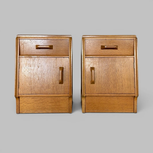 Pair Of Vintage Mid-Century G Plan Brandon Oak Bedside Cabinets Scandi MCM
