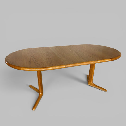 Danish Blonde Wood Double Extending Dining Table