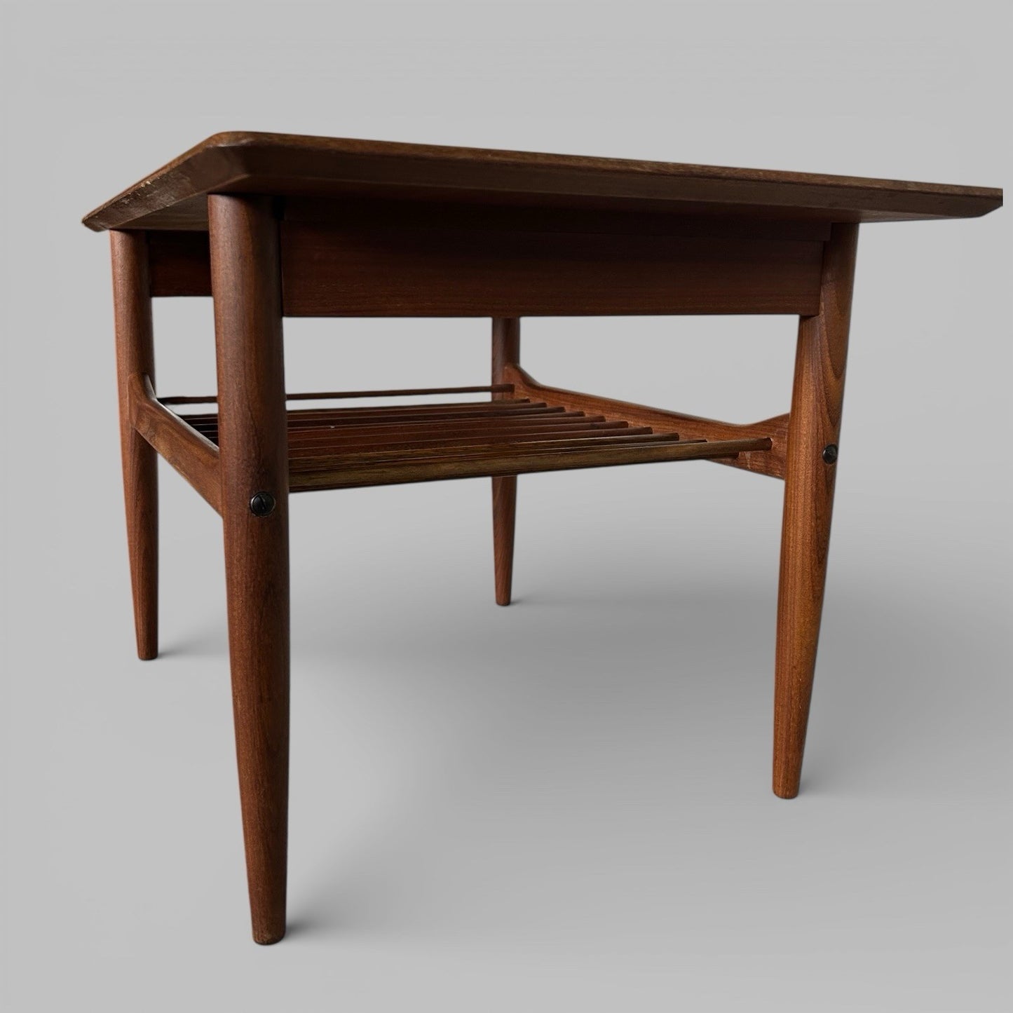 G Plan Kofod Larsen Danish Range Teak Side Table with Magazine Rack