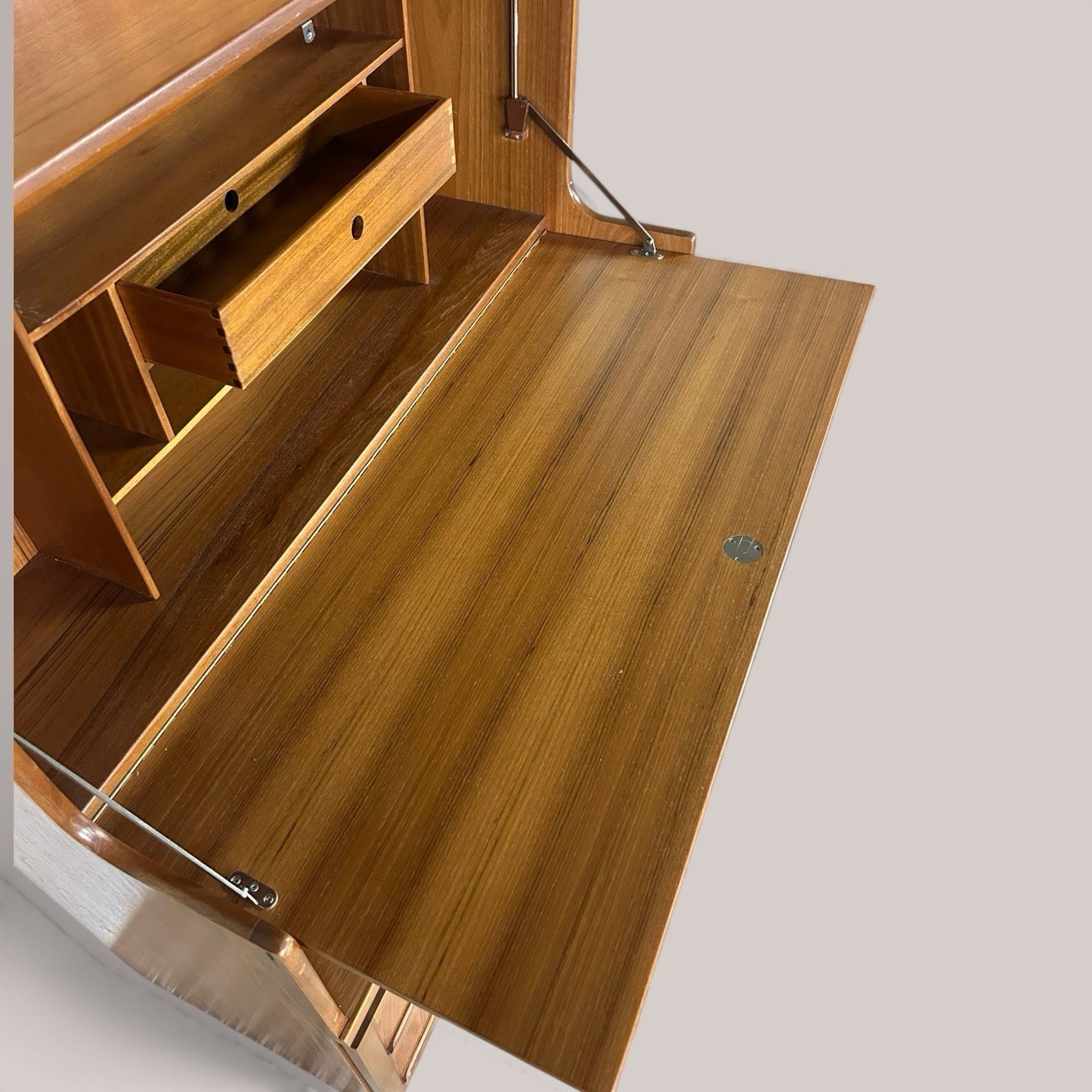 Nathan Teak Wall Unit with Bureau & Cupboards