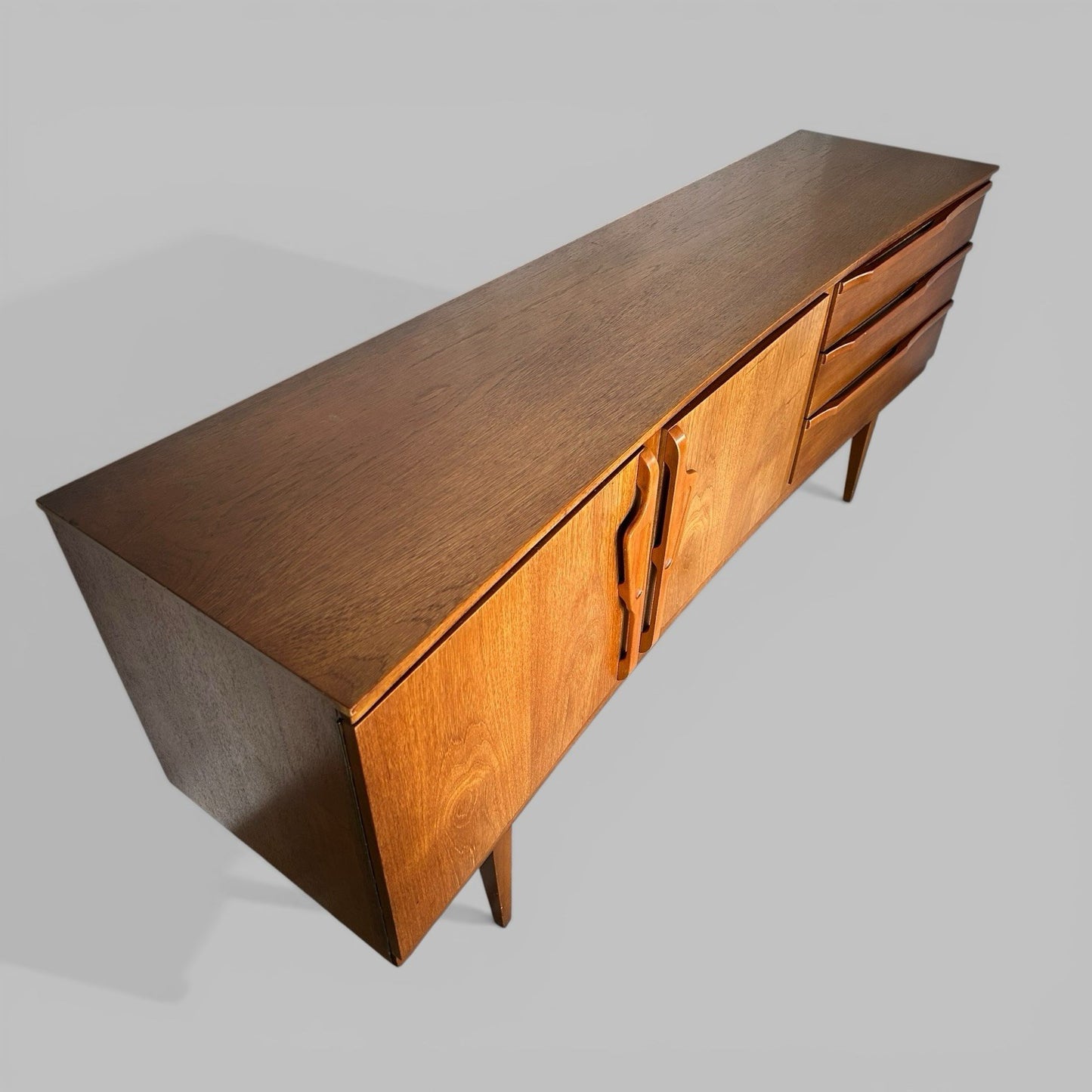 Beautility Teak Sideboard Mid Century Bow Front