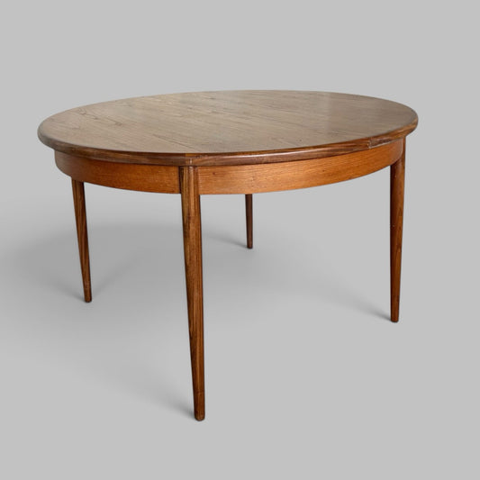Mid Century White & Newton Round Extending Dining Table