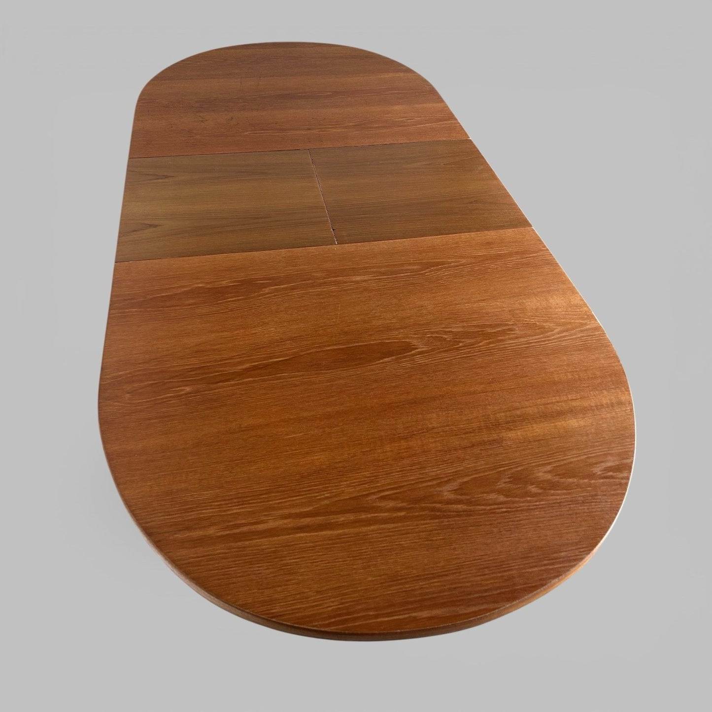 Mid Century Teak Extending Oval Dining Table