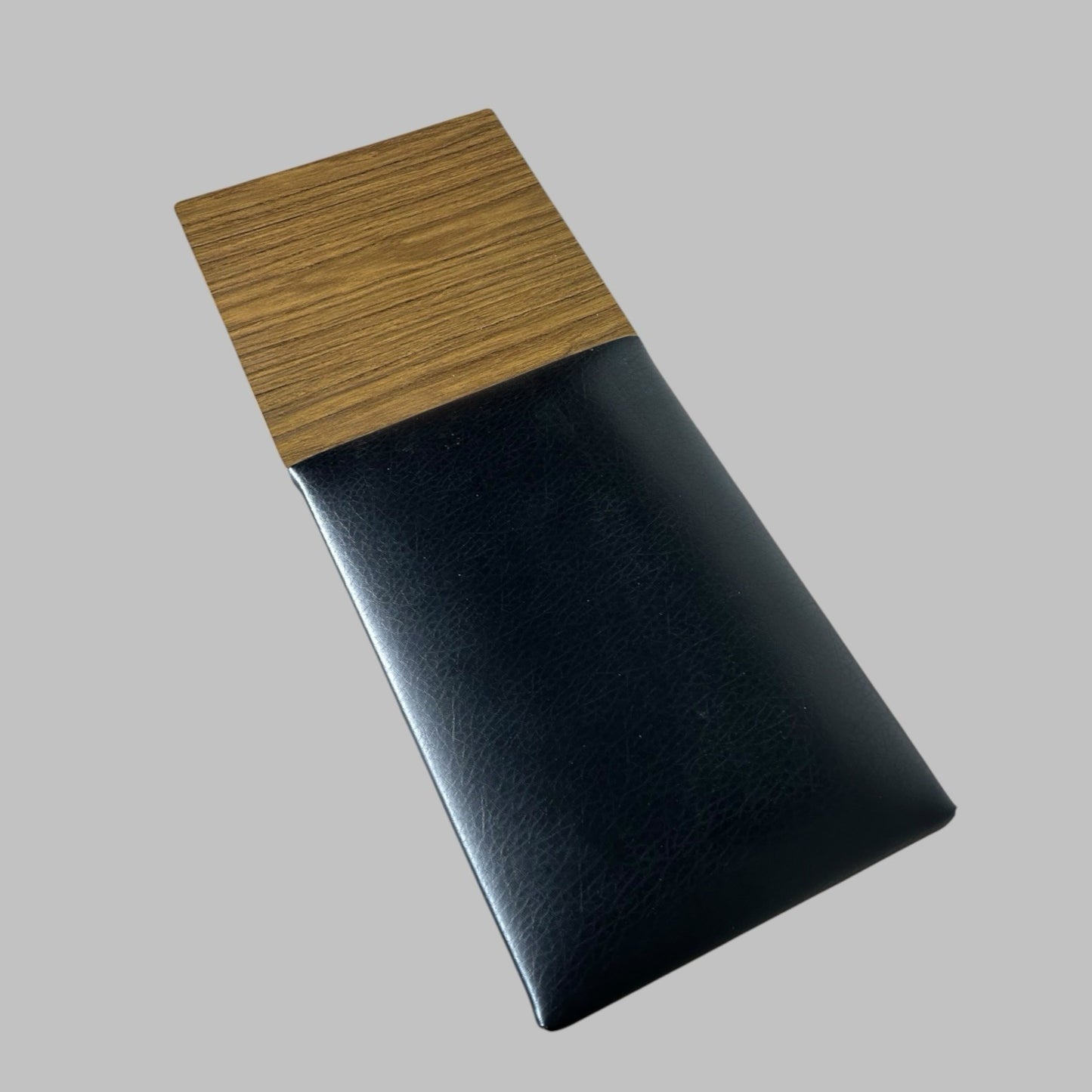 1960s Formica Telephone Table / hall bench with Black Vinyl Seat