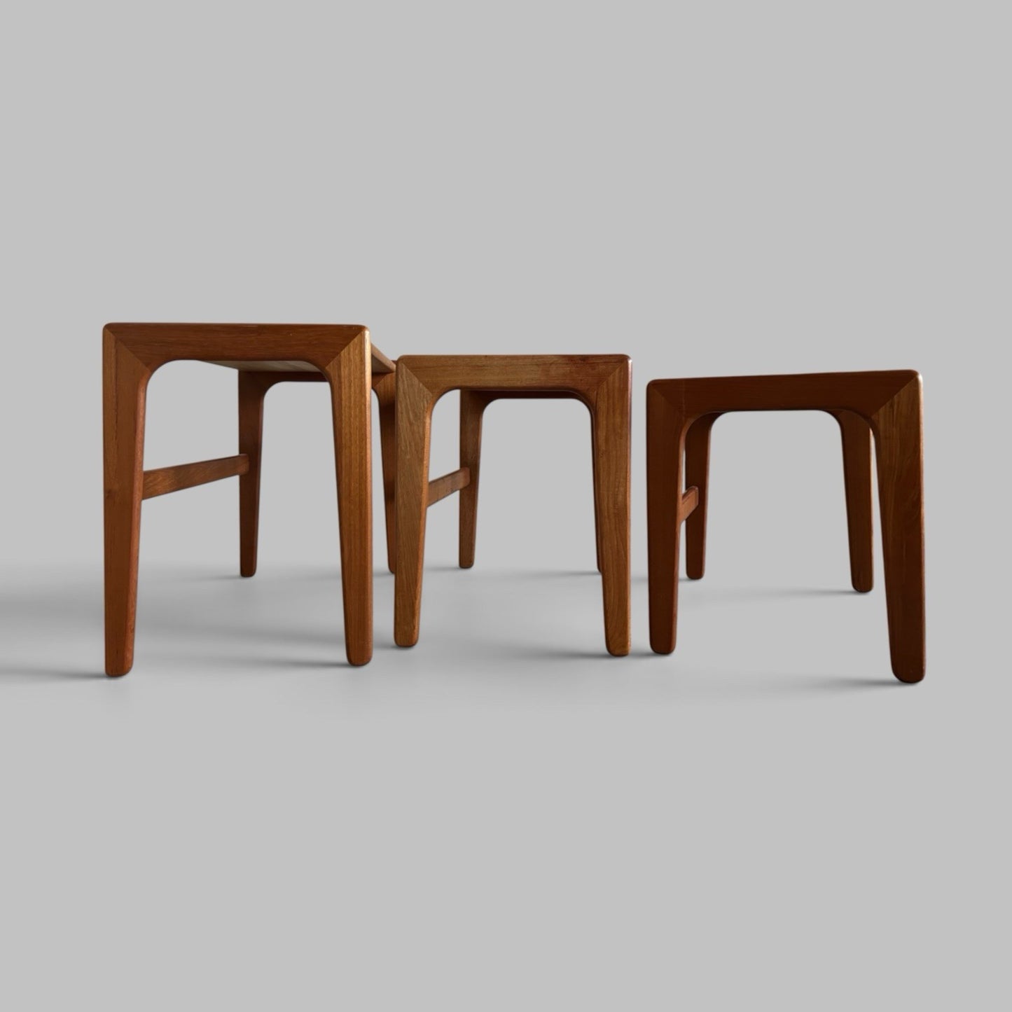 Danish Style Teak Nest of Three Tables