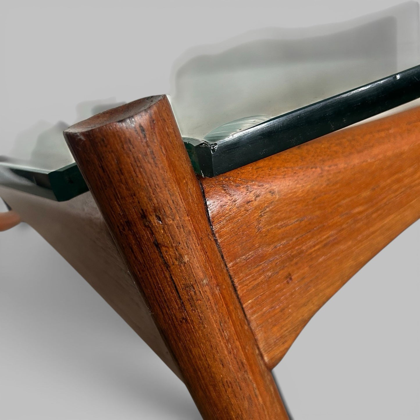 Mid Century Teak & Glass Coffee Table