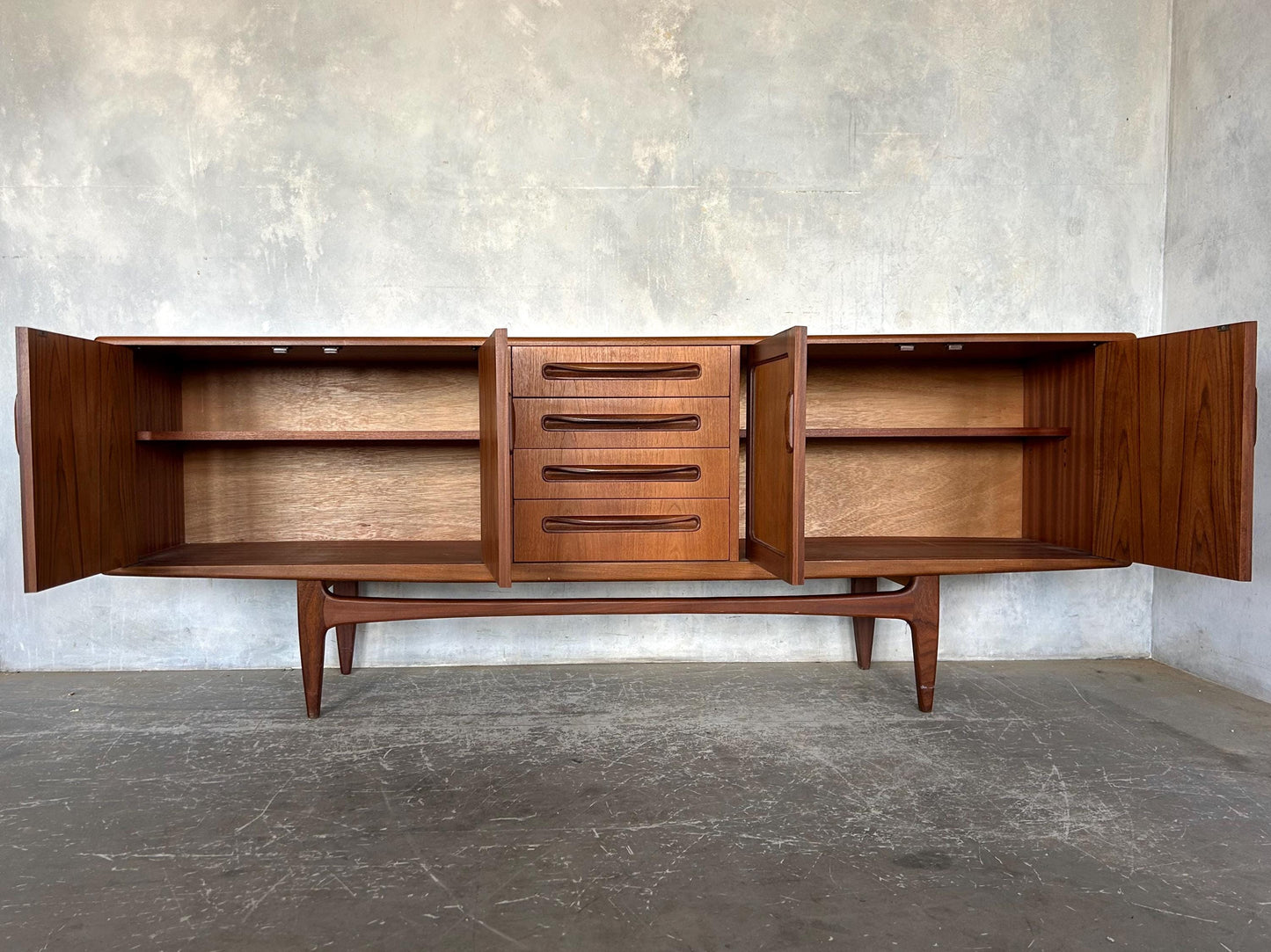 Mid Century GPlan Fresco “Long John” Sideboard by Victor Wilkins