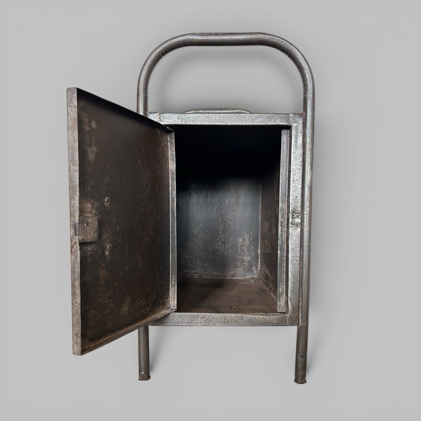 Industrial Metal Cabinet Side Table Vintage Steel Locker Cabinet