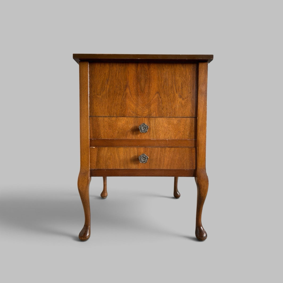 Vintage Sewing Box Bedside Cabinet with Drawers