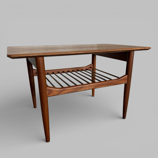 G Plan Kofod Larsen Danish Range Teak Side Table with Magazine Rack