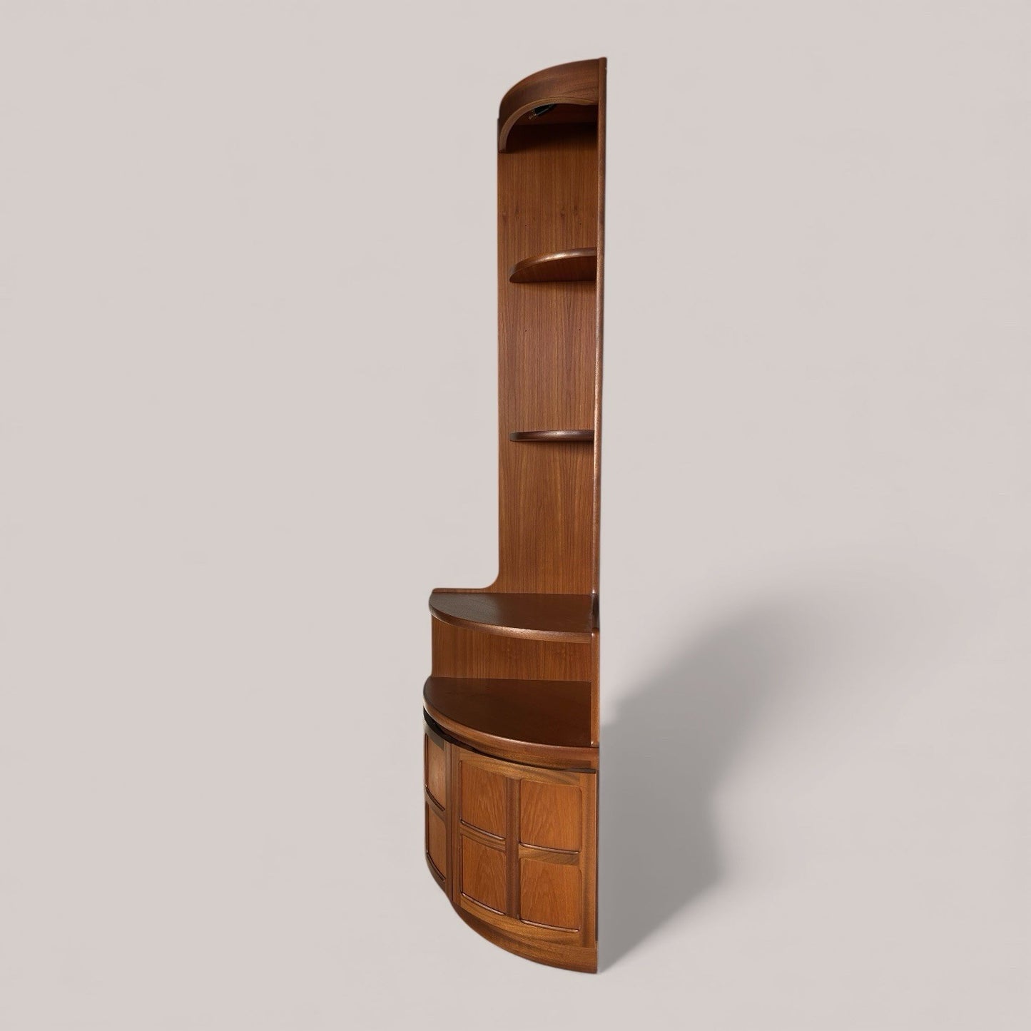 1970s Nathan Teak Corner Unit Mid Century Retro 744