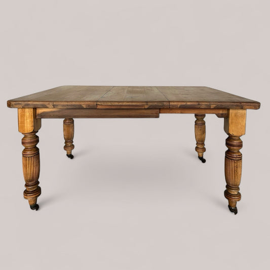 Victorian Wind Out stripped Pine Dining Table by Joseph Fitter