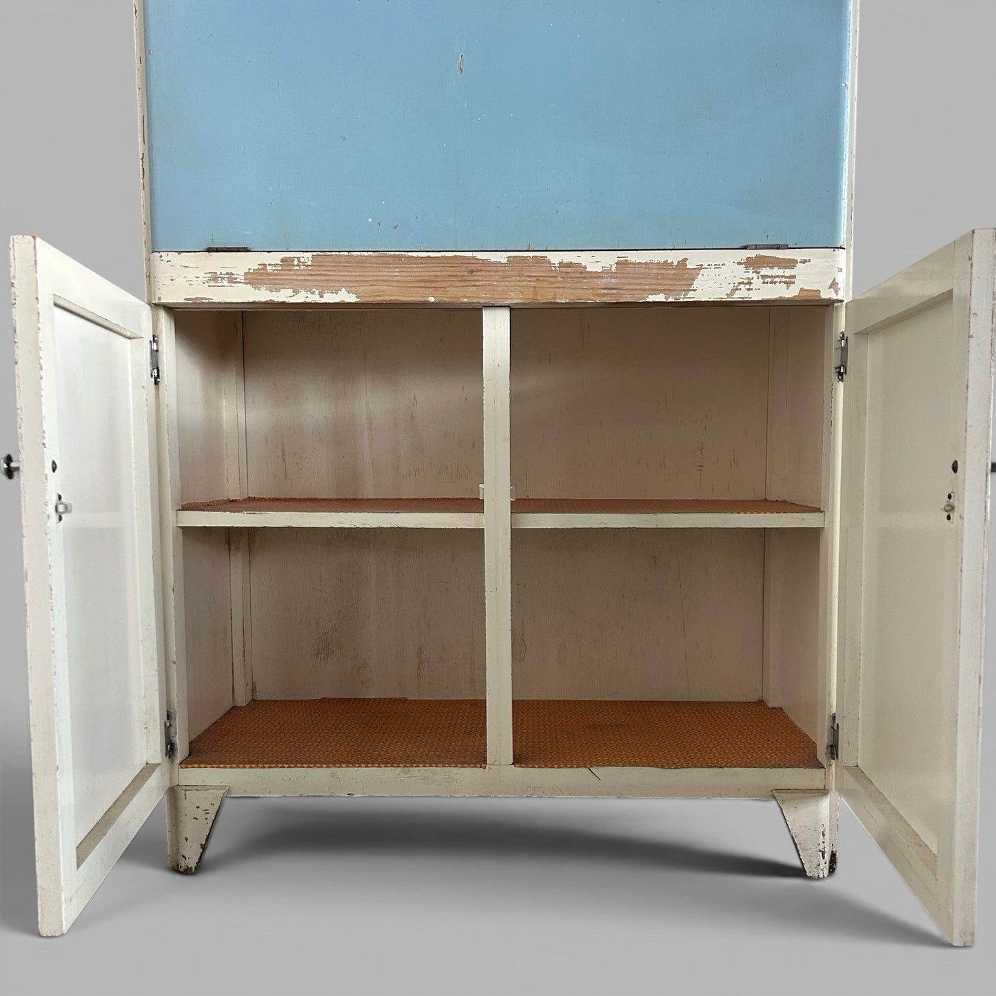 1950s Painted Kitchen Larder Cabinet with Cool Boxes