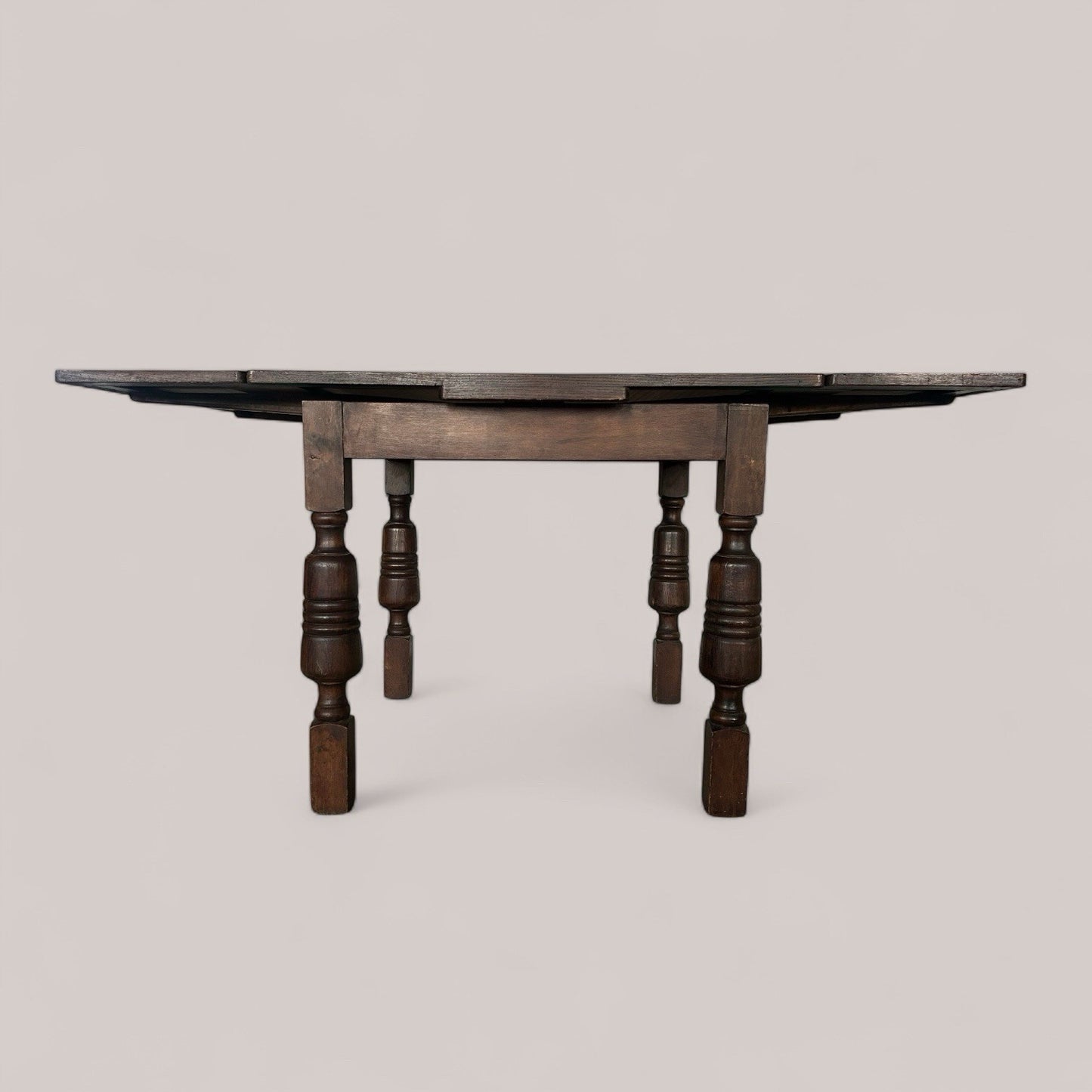 Antique Victorian Oak Drawer-Leaf Table