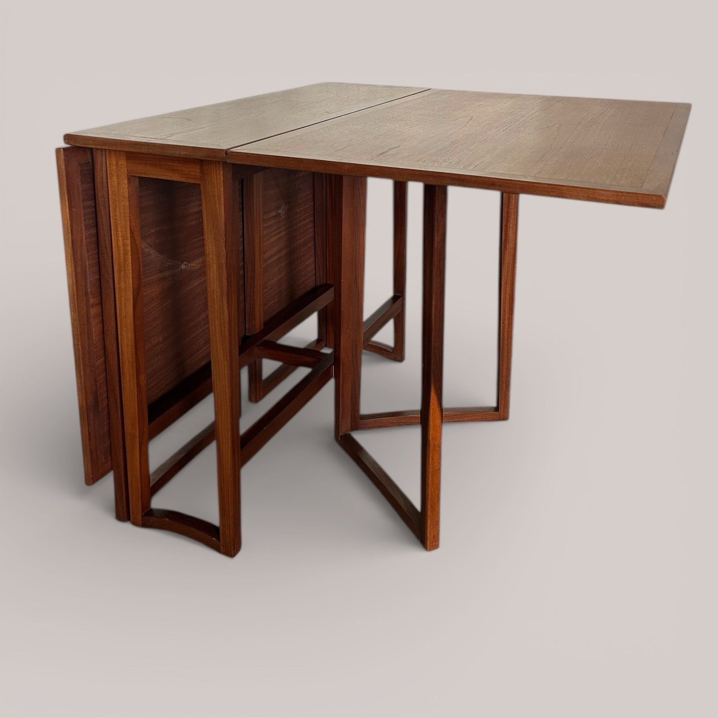 Mid-century teak drop leaf dining table