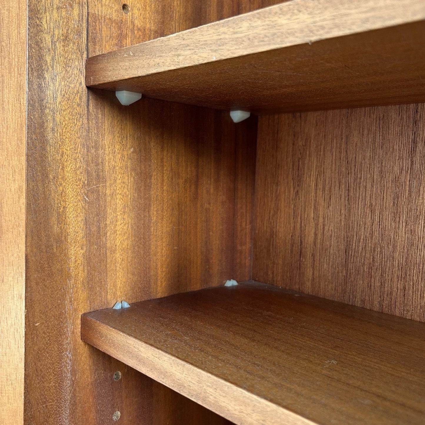 Mid-Century Glazed Teak Bookcase with Cupboard – Gibbs
