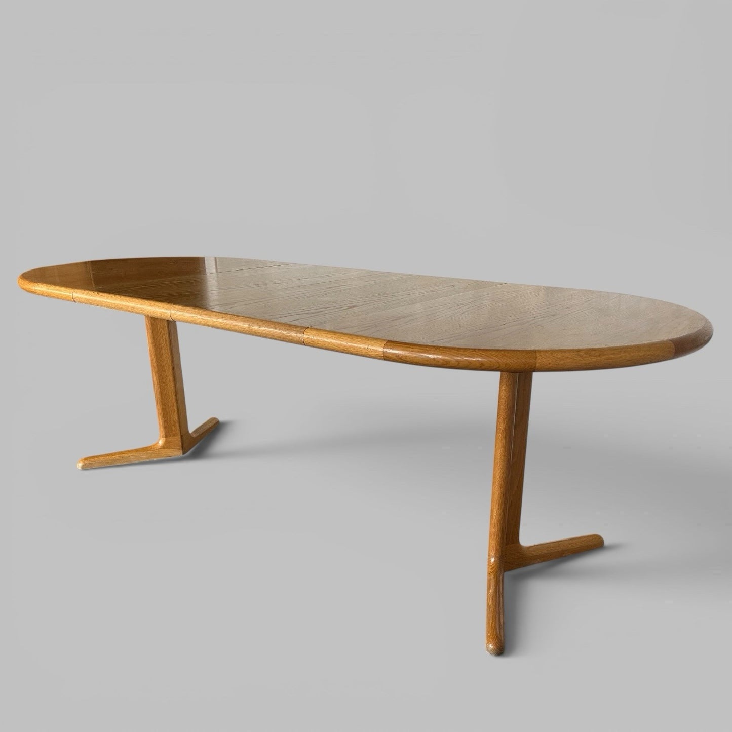 Danish Blonde Wood Double Extending Dining Table