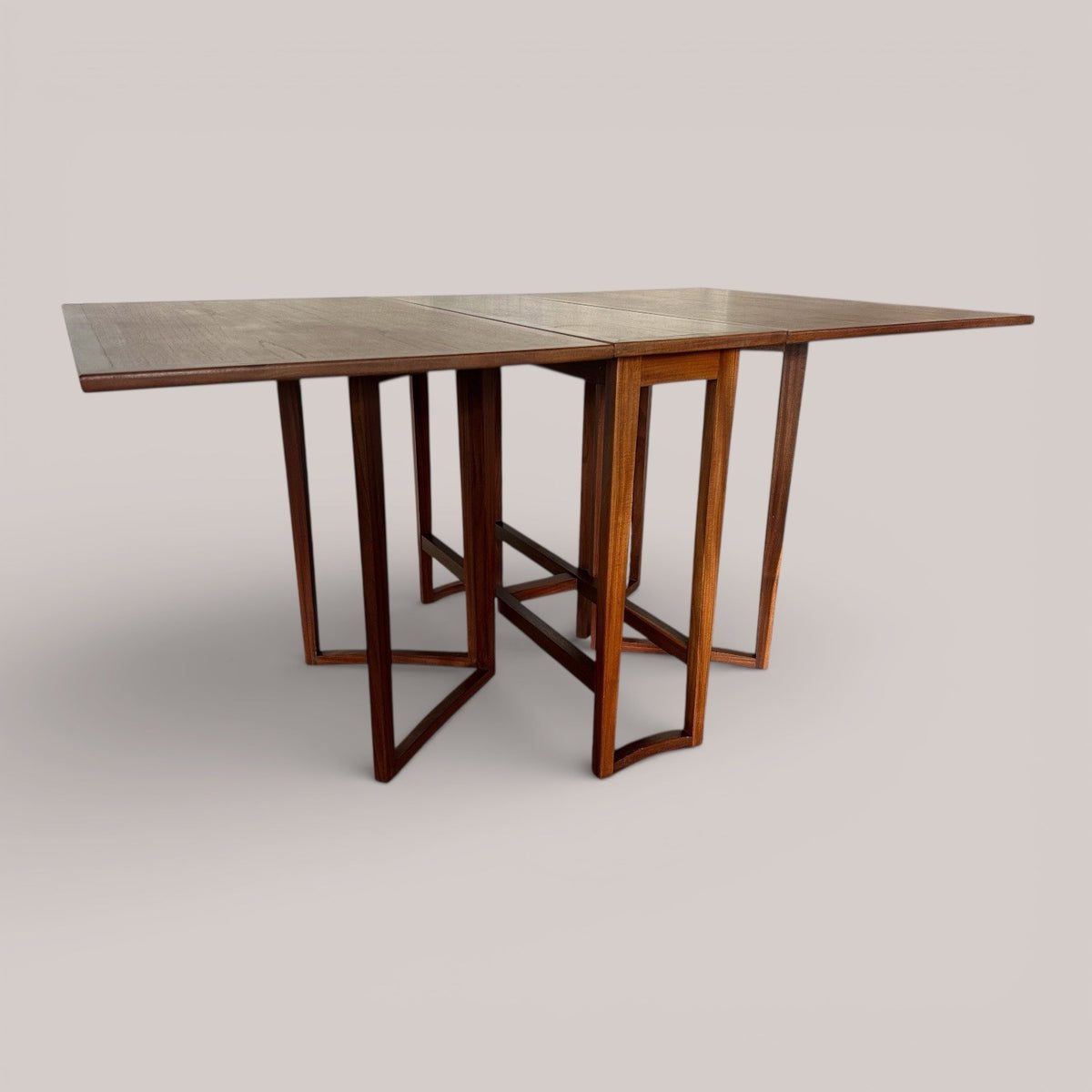 Mid-century teak drop leaf dining table