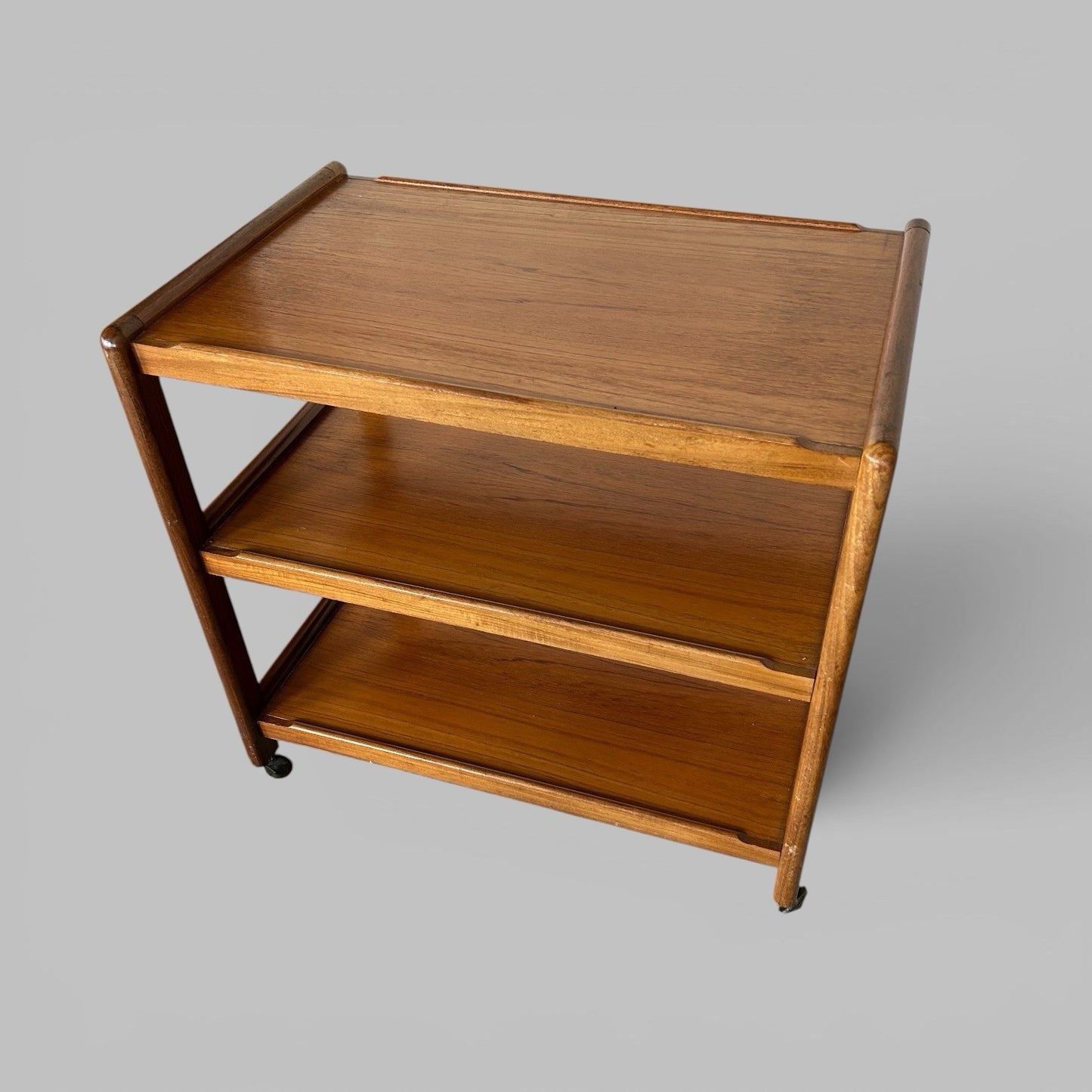 Mid Century Danish Teak Drinks Trolley on Castors