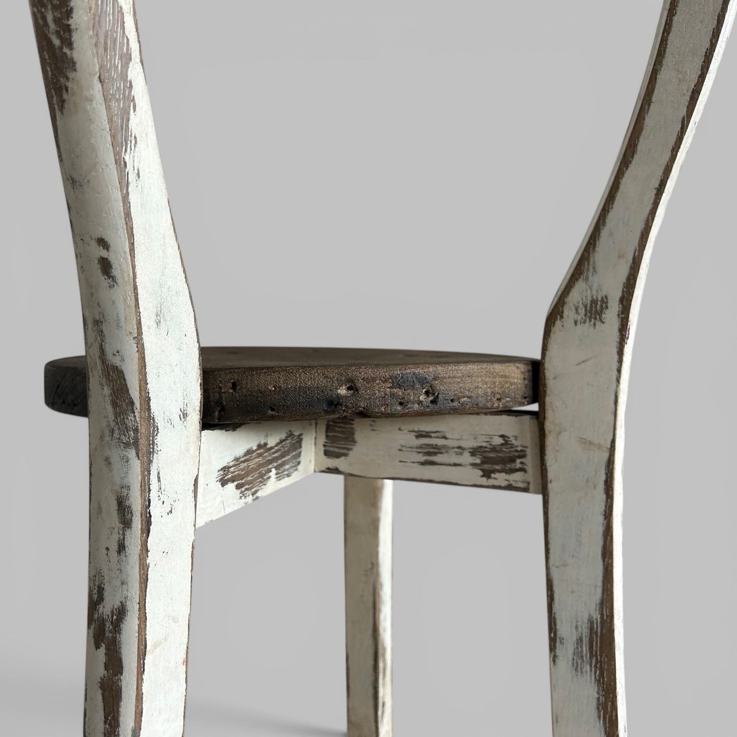 Rustic Distressed Wooden Side Chair