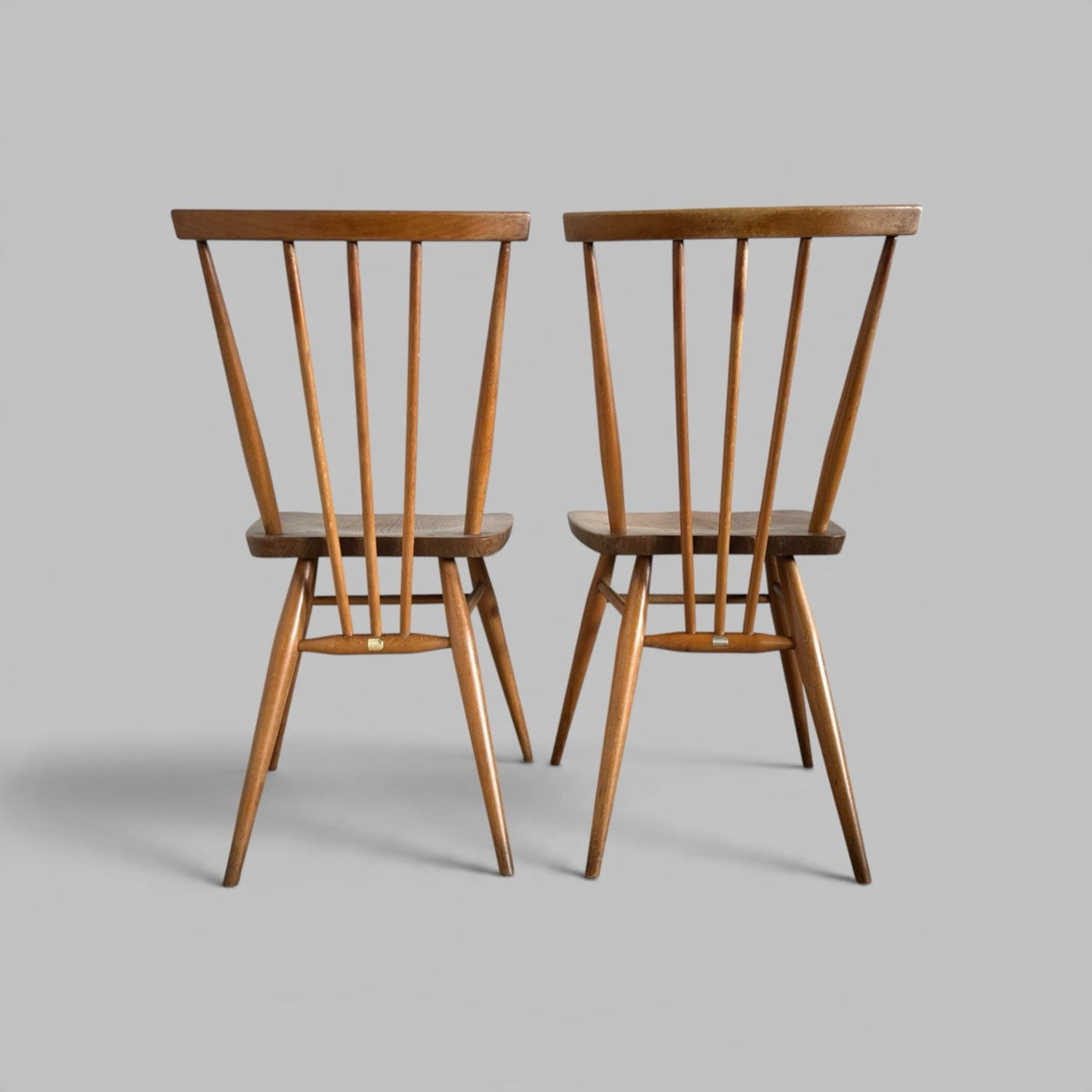 Pair of 1960s Ercol Model 391 Windsor Dining Chairs