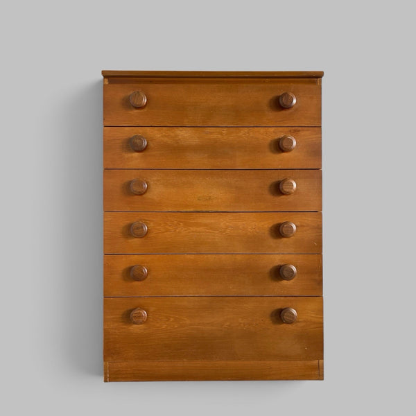 Legate Furniture Teak Six Drawer Tallboy Chest of Drawers