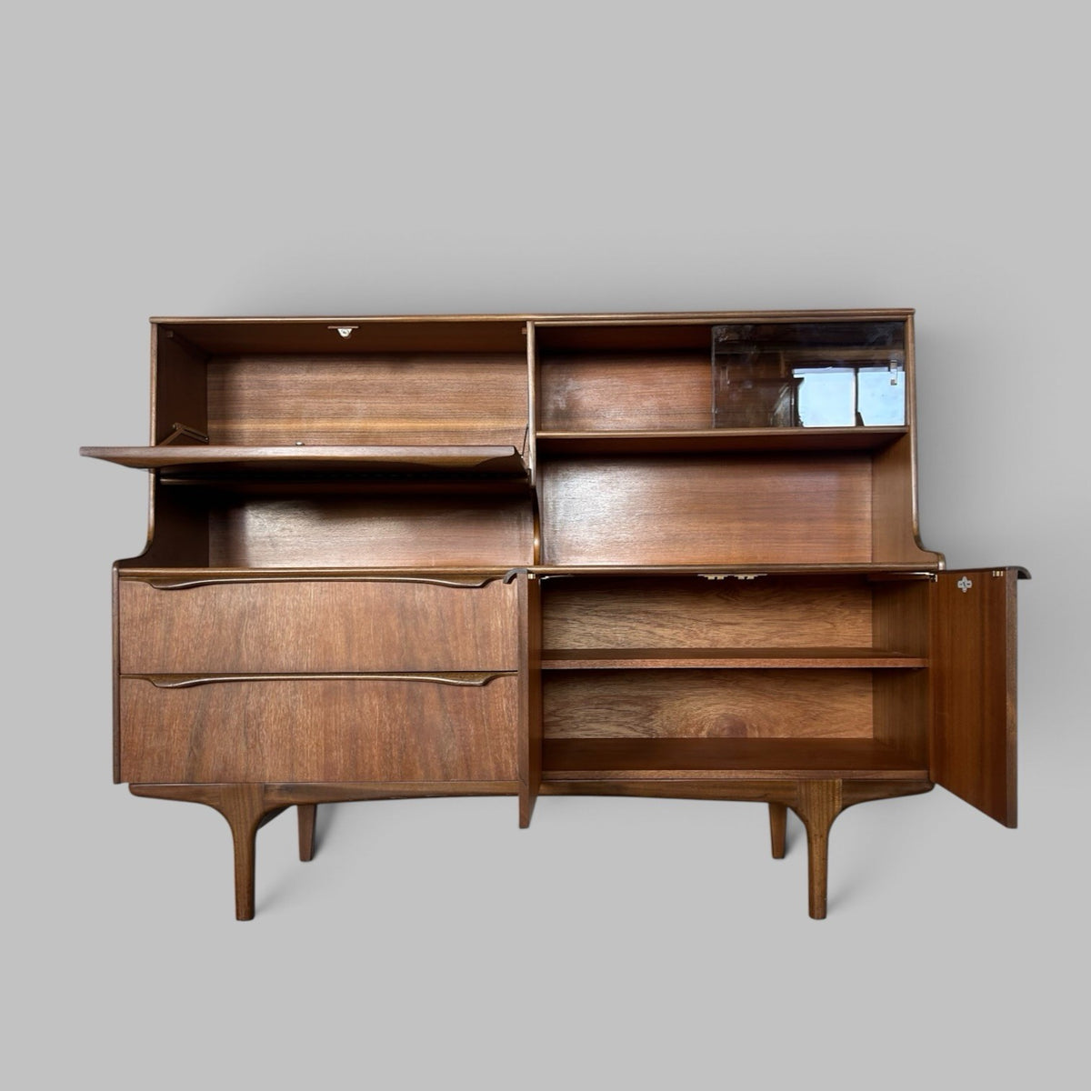 1960s Sutcliffe of Todmorden Highboard with Drinks Cabinet