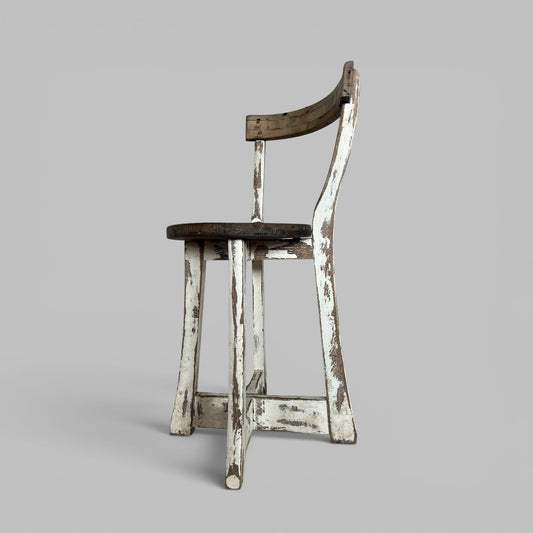 Rustic Distressed Wooden Side Chair