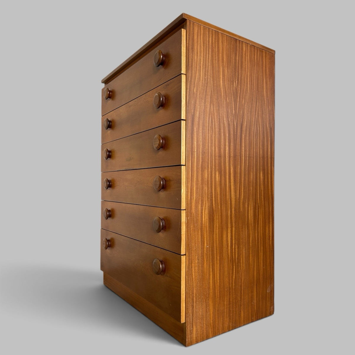 Legate Furniture Teak Six Drawer Tallboy Chest of Drawers
