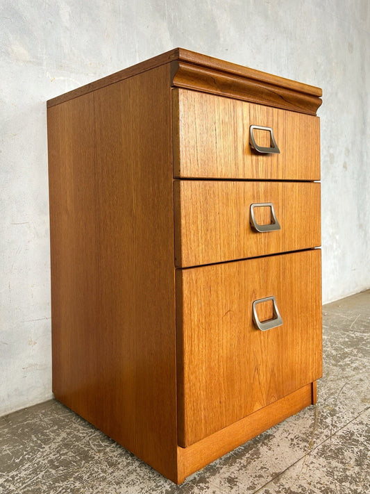 Mid century small teak drawers / bedside cabinet