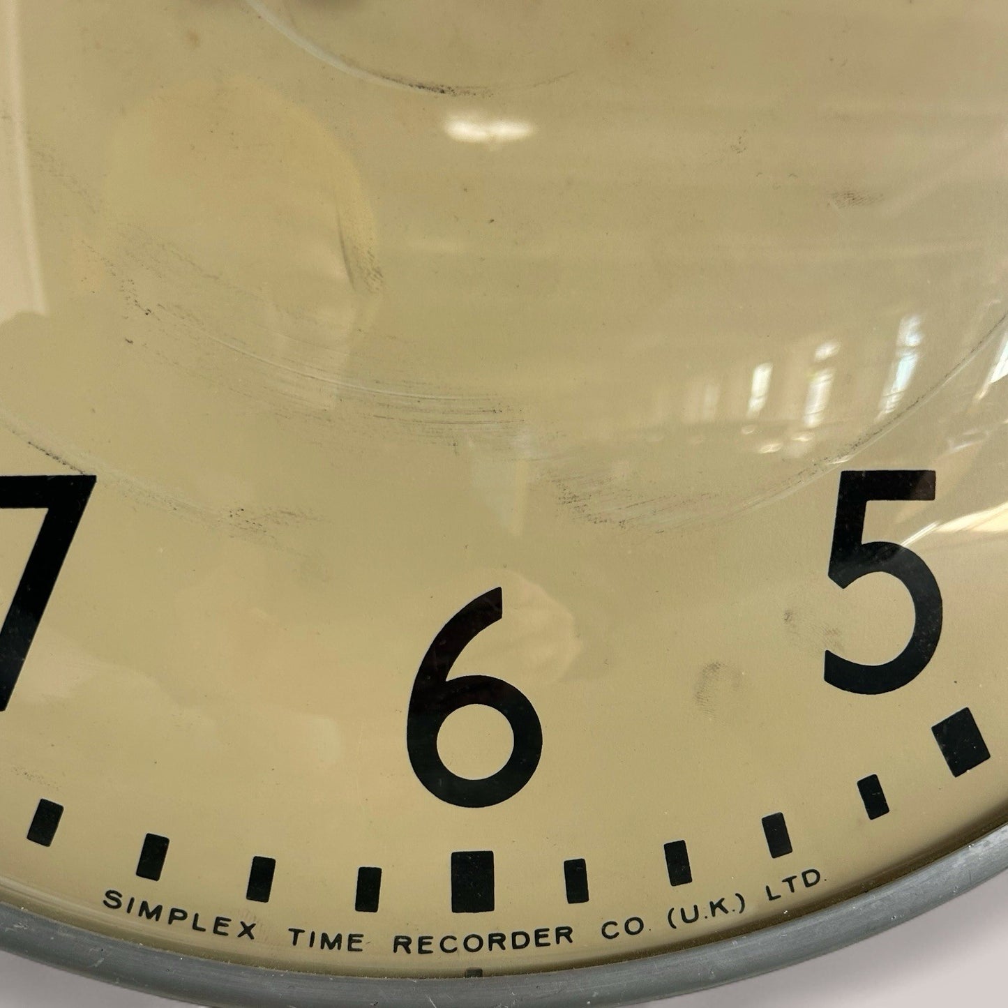 Vintage Simplex Industrial Wall Clock – Quartz Conversion