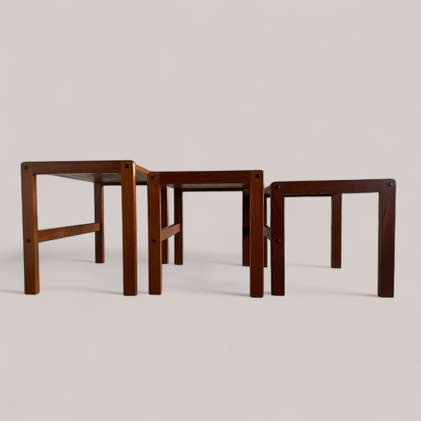 Danish Teak Mid Century 3 piece nest of tables