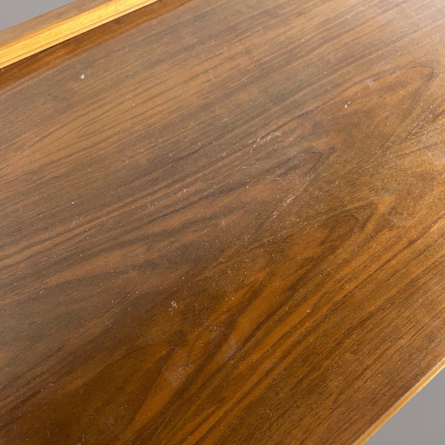 Golden Key walnut storage cabinet, mid-century