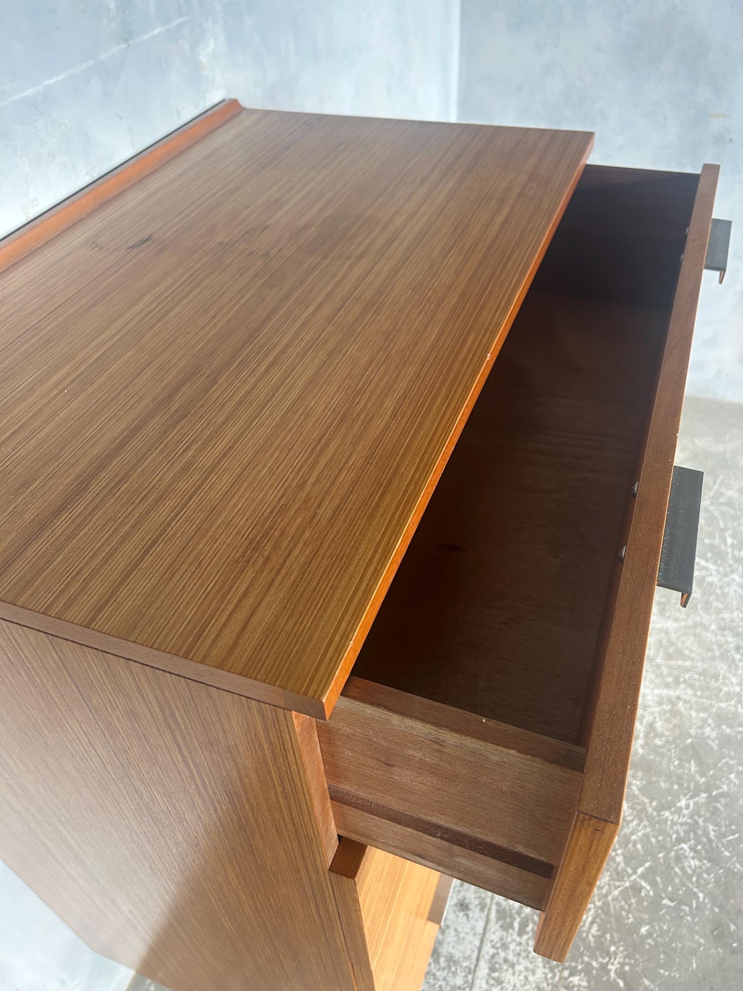 Vintage Stag Fineline 1960s Tallboy Chest of Drawers