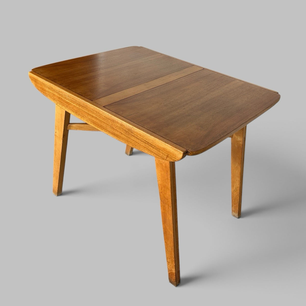 1950s Sputnik Style Compact Extending Dining Table with Butterfly Leaf