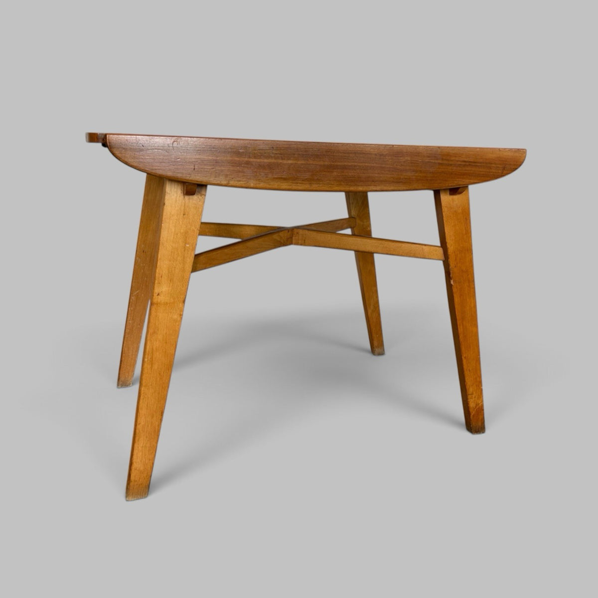 1950s Sputnik Style Compact Extending Dining Table with Butterfly Leaf