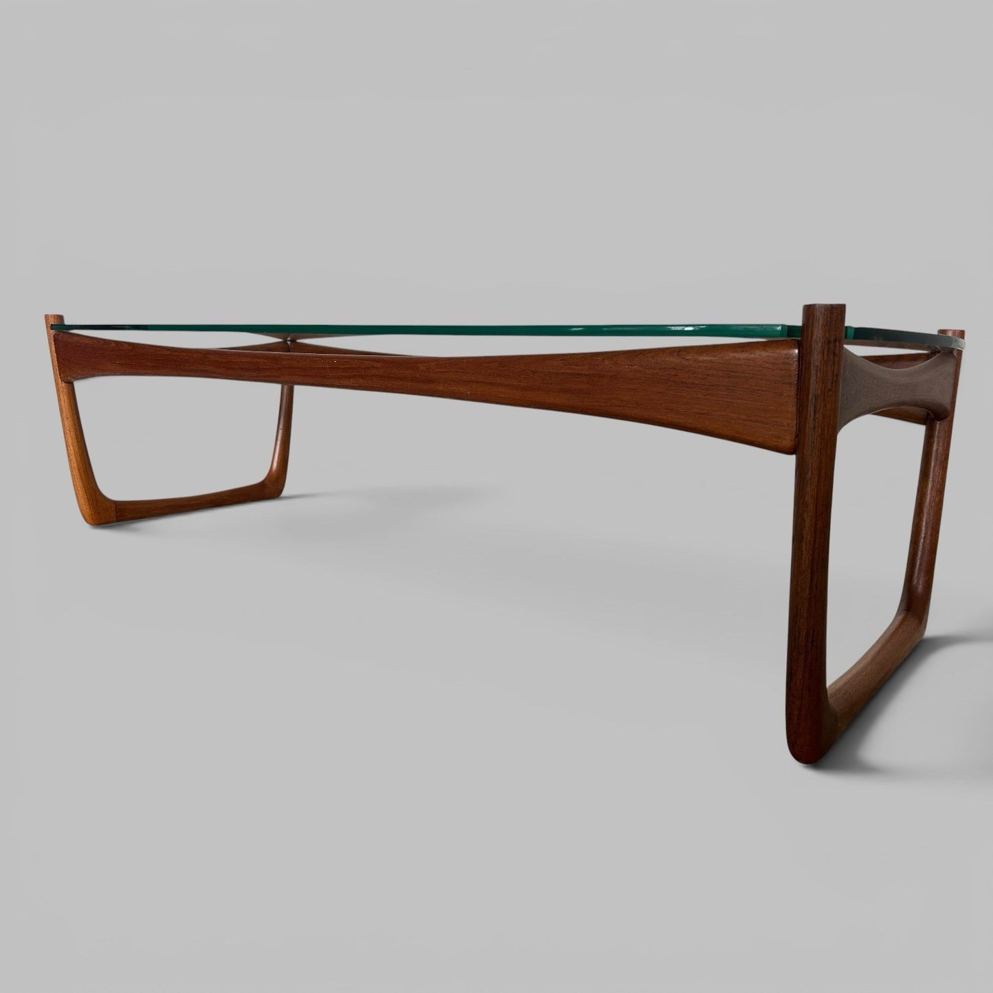 Mid Century Teak & Glass Coffee Table