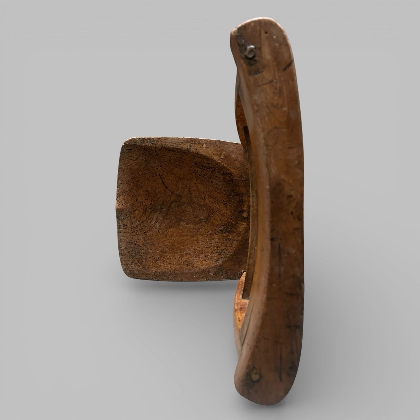 Antique Elm Church Chair – Rustic English Chapel Chair