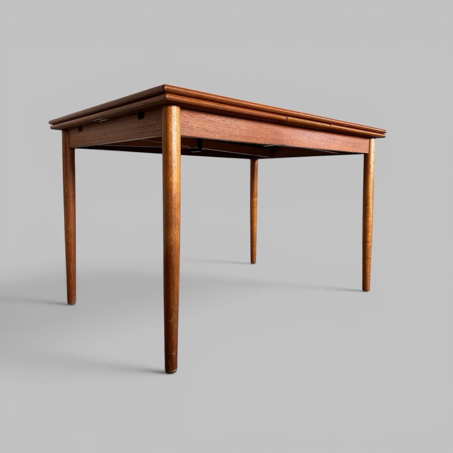 Compact Danish Teak Draw Leaf Dining Table