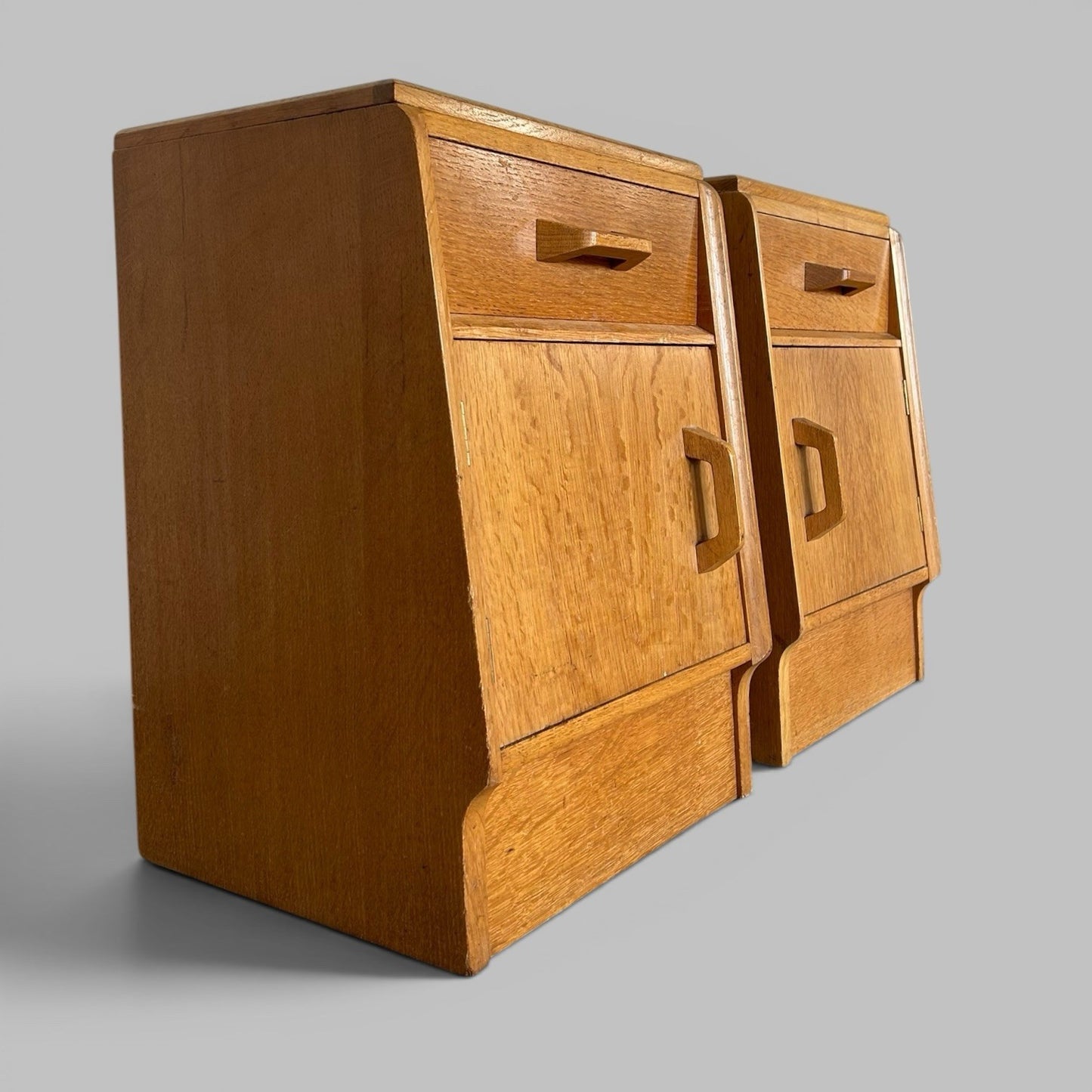 Pair Of Vintage Mid-Century G Plan Brandon Oak Bedside Cabinets Scandi MCM