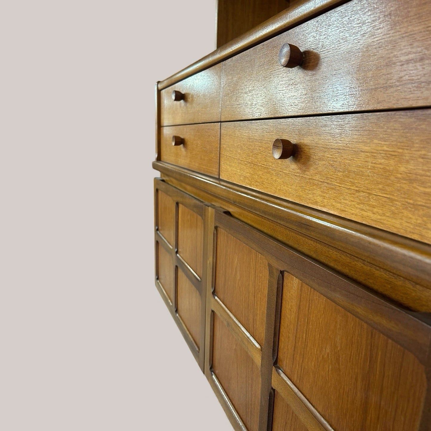Nathan Teak Wall Unit with Drawers