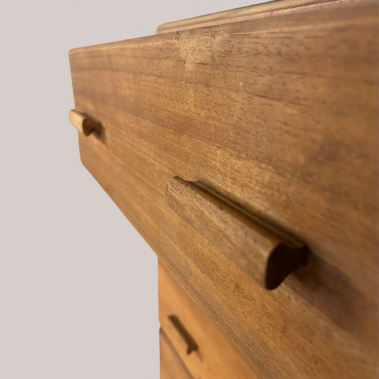 1930s Utilitarian Solid Pine Tallboy