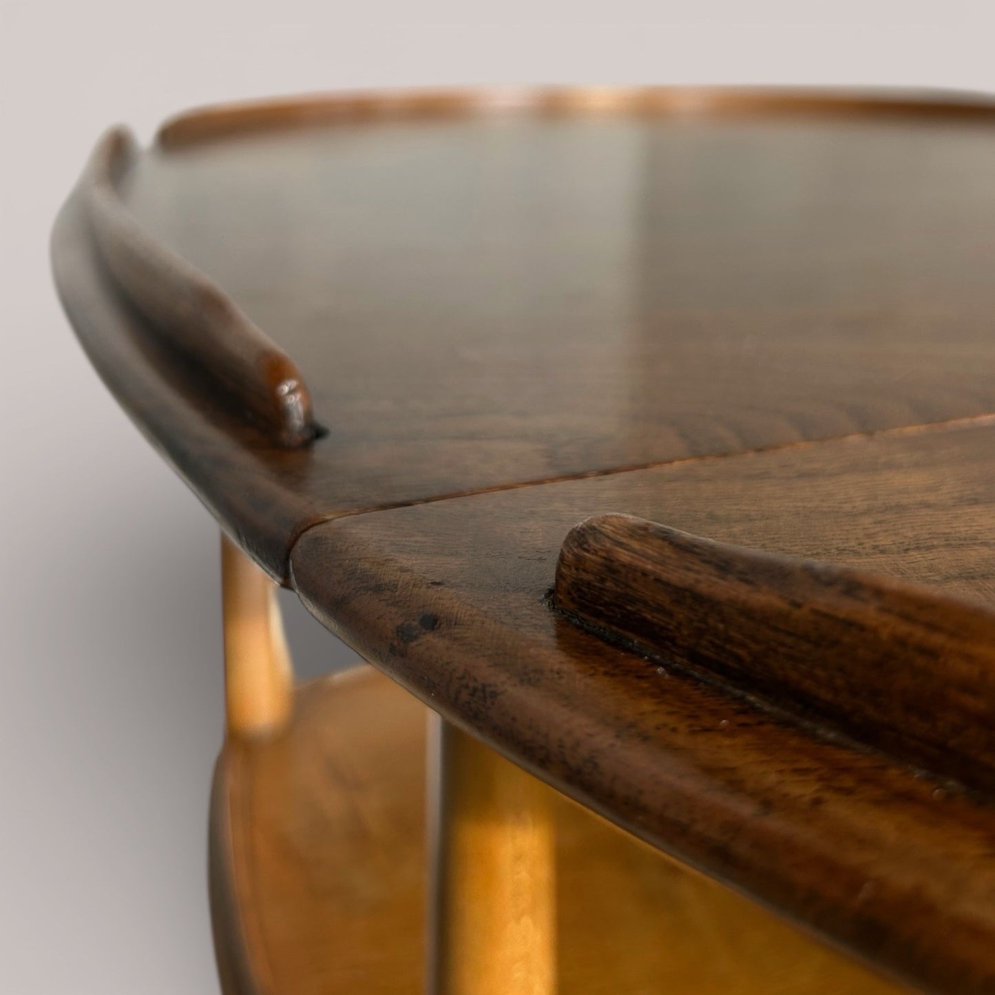 Mid-century Ercol metamorphic hostess trolley with drop-leaf top