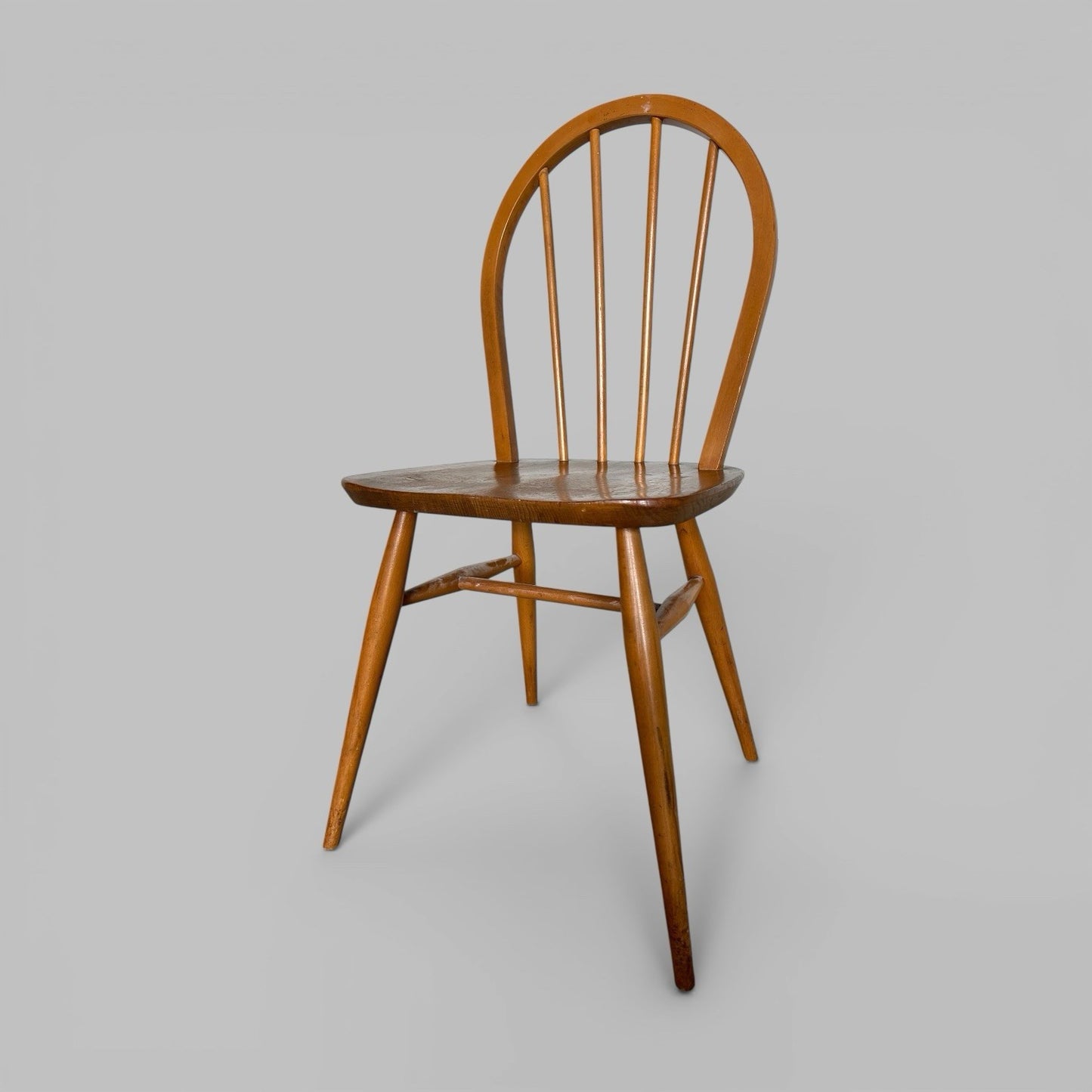 Ercol Windsor Blonde Dining Chair – Mid Century Elm Beech Chair