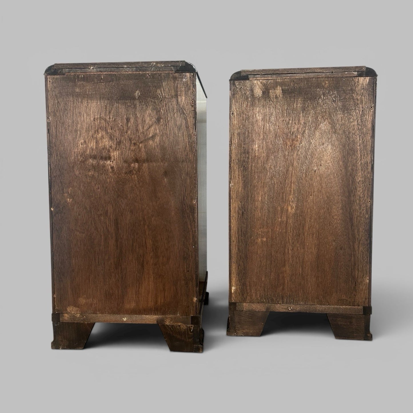 Pair of 1930s Burr Walnut Bedside Cabinets